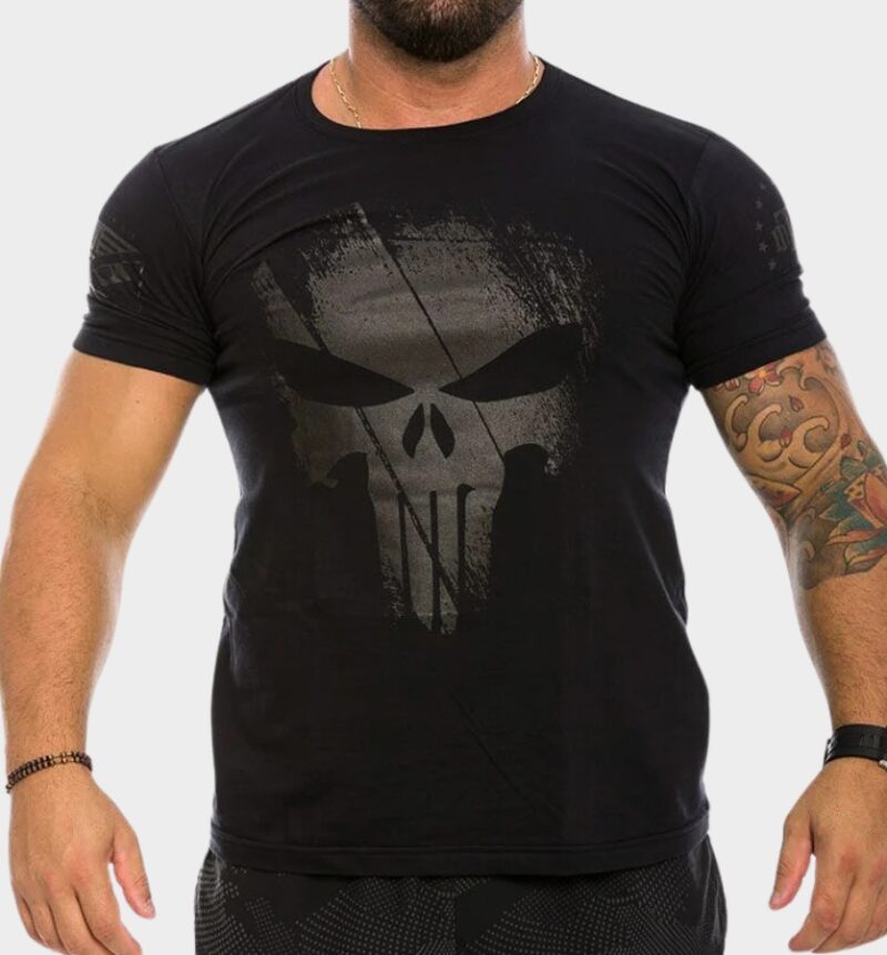 Camiseta Justiceiro Dark Line Preta Team Six