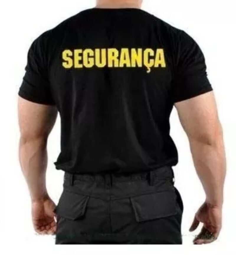 Camiseta Segurança Preta com Amarelo - Image 2