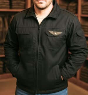 Jaqueta rip stop preta