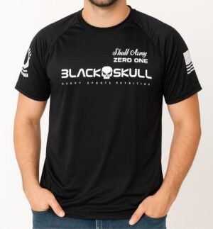 Camiseta Dry Fit Black Skull ZERO ONE Preta