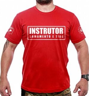 Camiseta Militar Instrutor Team Six- Vermelha