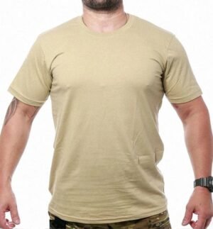 Camiseta Básica Lisa Bege Team Six