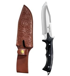 Faca tática Bowie Luatek SLK A284 bainha estilo couro